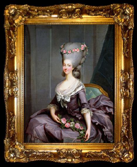 framed  Antoine-Francois Callet Portrait of Madame de Lamballe, ta009-2